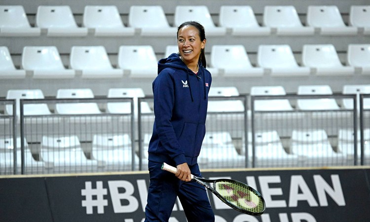 Anne Keothavong at the Billie Jean King Cup in France