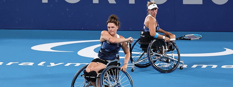 Whiley and Shuker at the paralympics