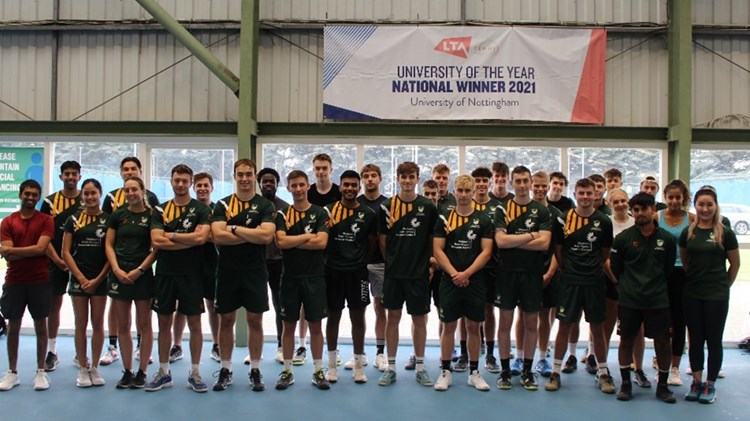 Andy Higham and the University of Nottingham Announced as an LTA Tennis Award Regional Winners for the Midlands