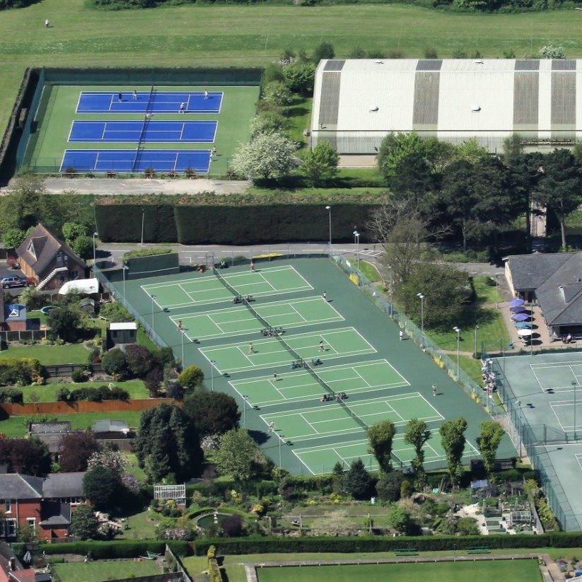 An aerial view of Boston Tennis Club