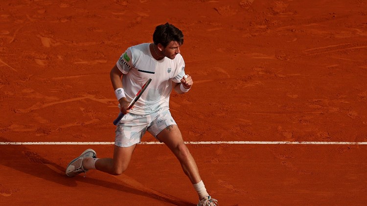 Cam Norrie fist pumps at the Monte Carlo Masters