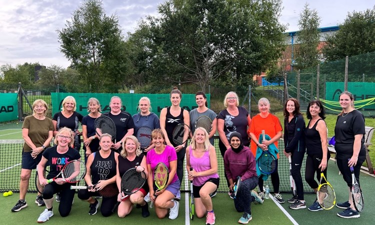 All women's tennis session at Burnley Lawn Tennis Club