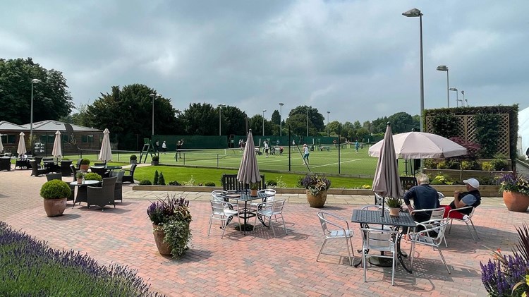 Picture taken of Halton Tennis Club's grass courts 