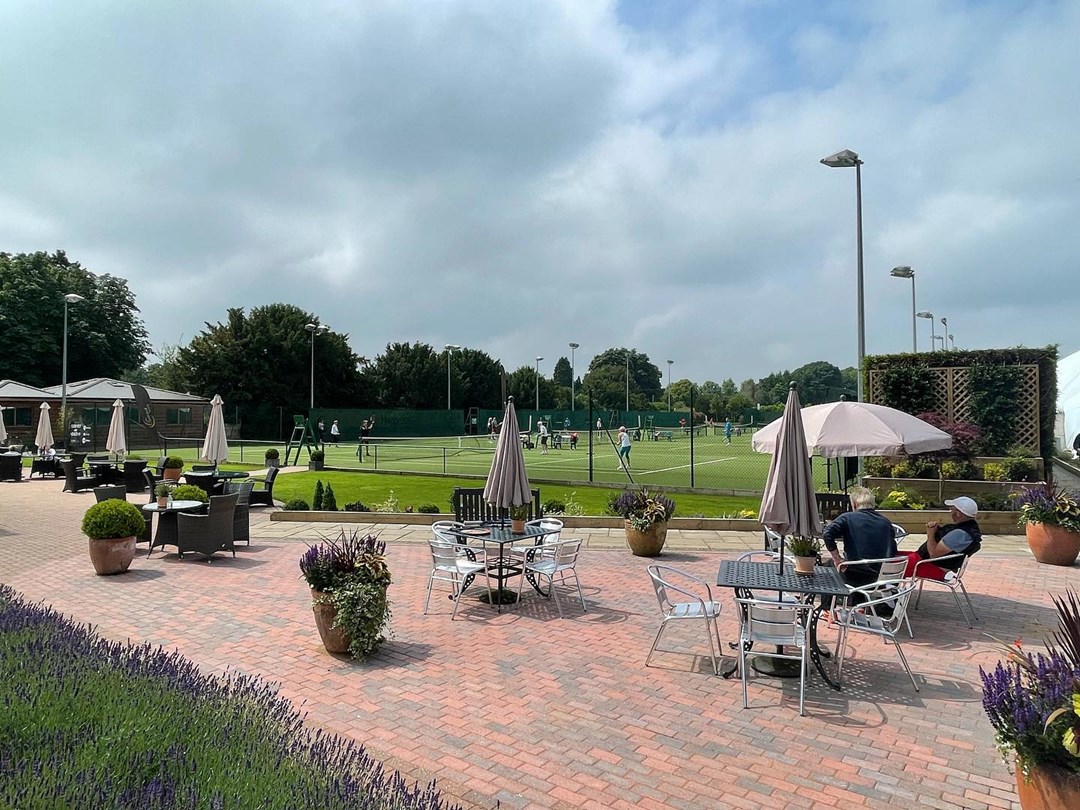 Picture taken of Halton Tennis Club's grass courts 