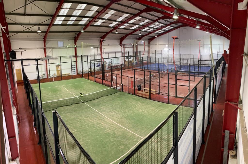 Padel courts at the 2023 Padel British Tour West of Scotland competition