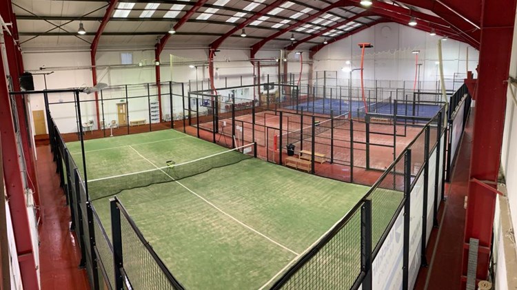 Padel courts at the 2023 Padel British Tour West of Scotland competition