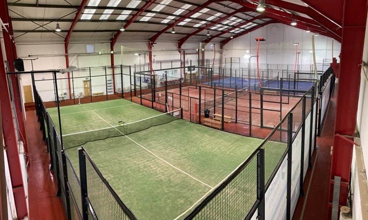 Padel courts at the 2023 Padel British Tour West of Scotland competition