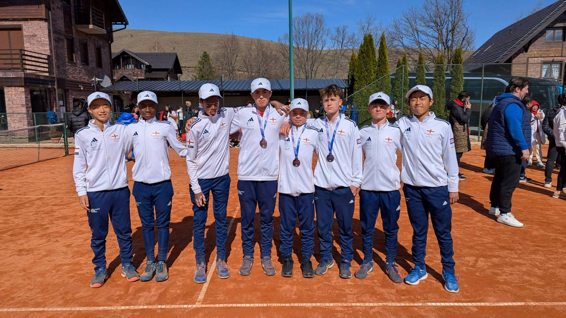 Players from Ewell Castle School representing England at the U15 International schools event