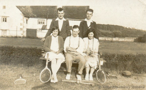 Members of Ridgeway Tennis  Club in the early sixties posing for a picture 