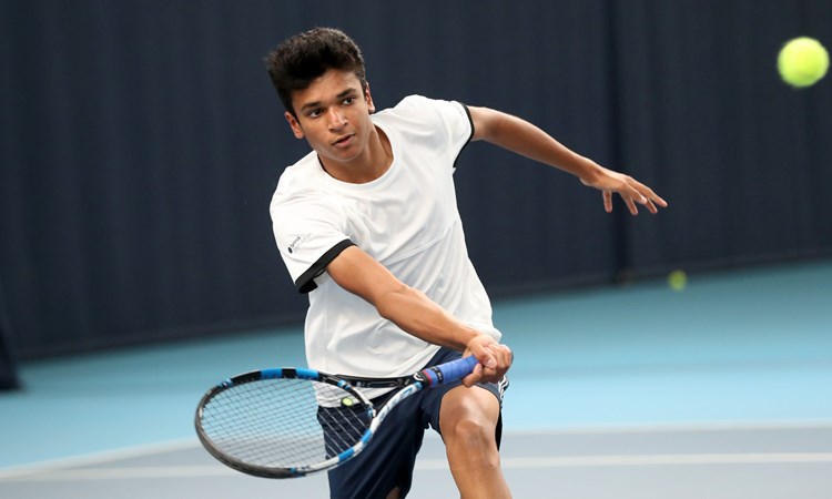 Deaf Tennis Star Esah Hayat in action during training