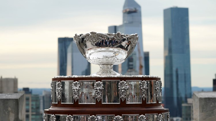 The Davis Cup by Rakuten trophy