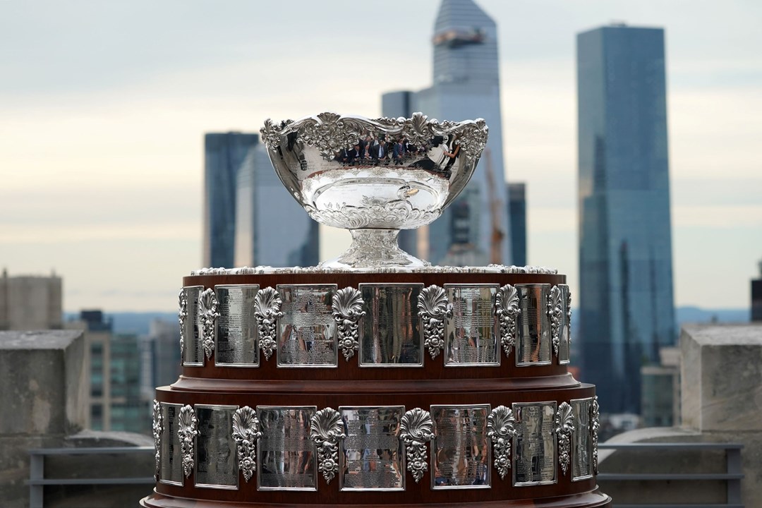 The Davis Cup by Rakuten trophy