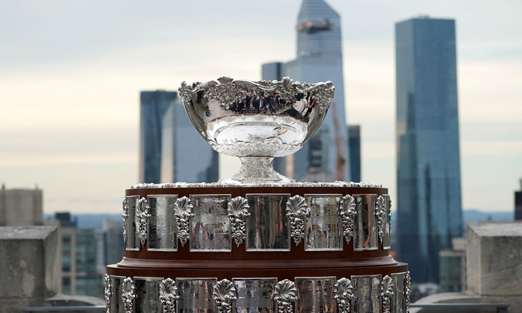 The Davis Cup by Rakuten trophy