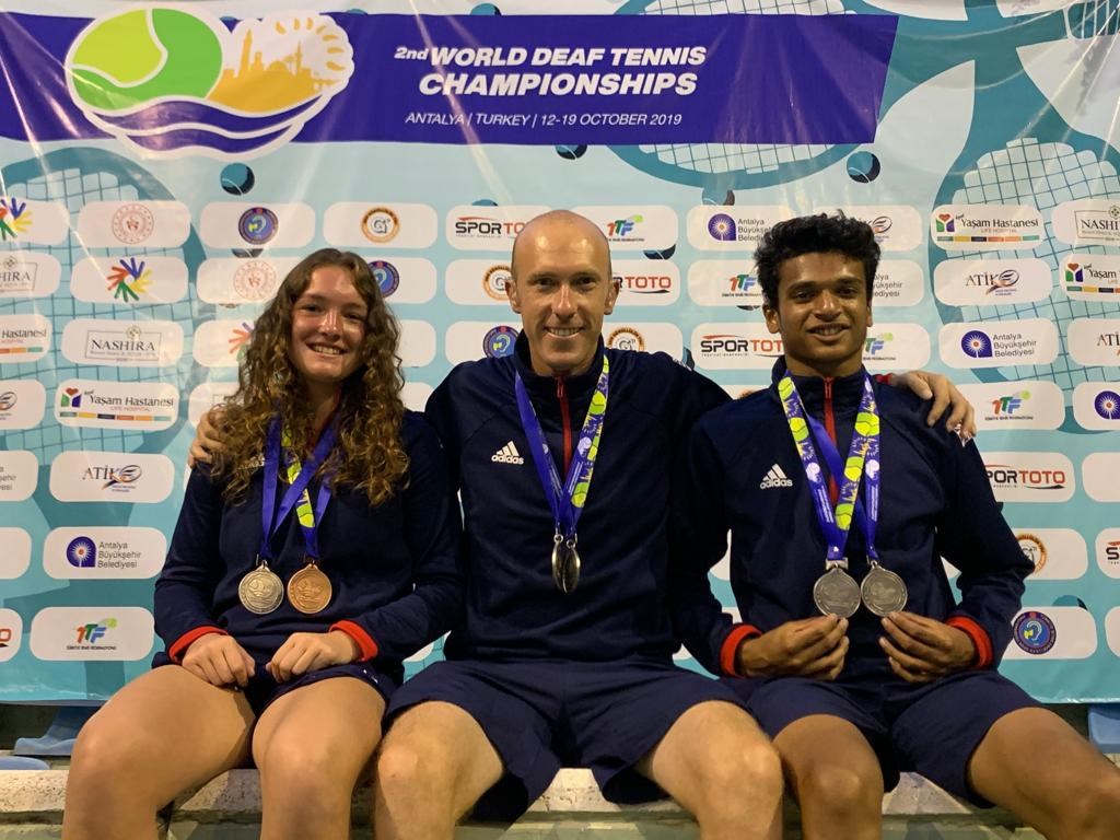 Esah and Phoebe Suthers at the World Deaf Championships 2019