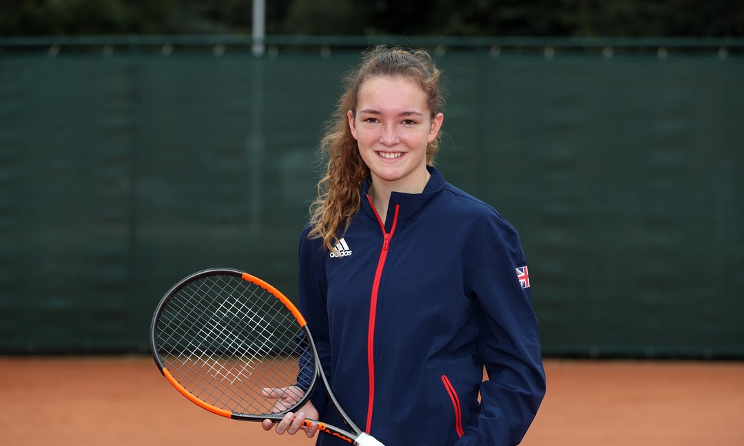 Phoebe Suthers posing for a photo ahead of the World Deaf Tennis Championships 2019