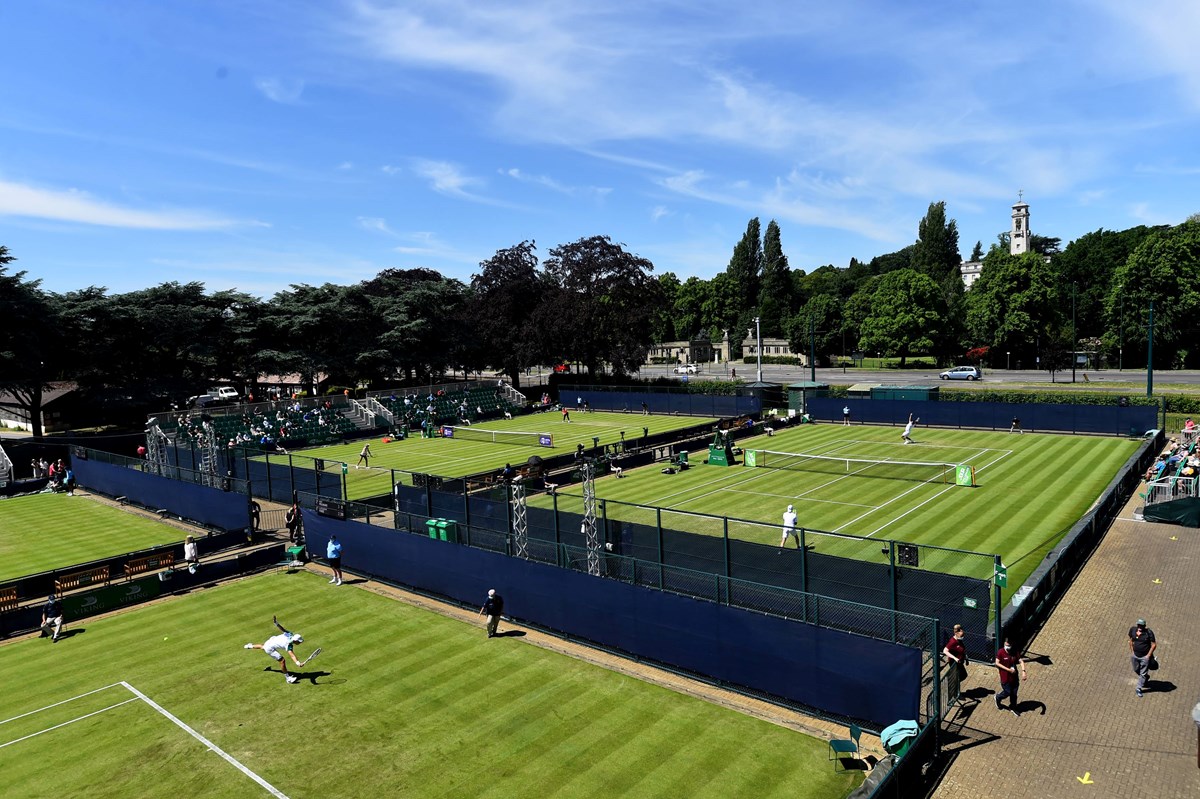 Courts on a sunny day at Nottingham Tennis Centre