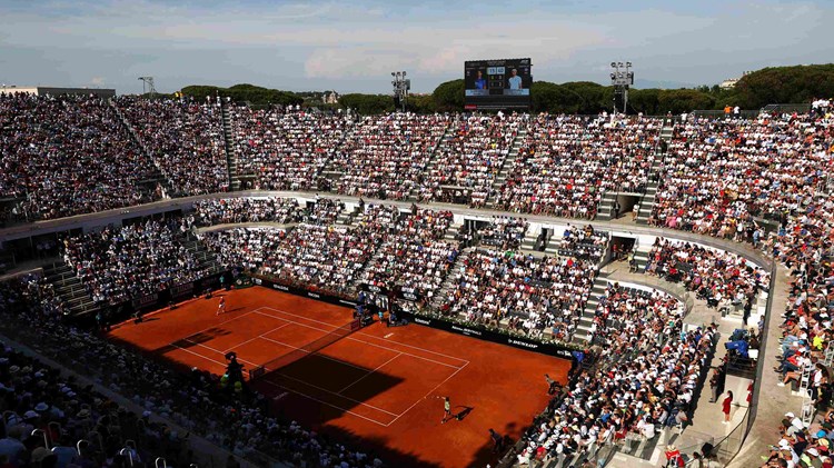 Centre court at the Italian Open