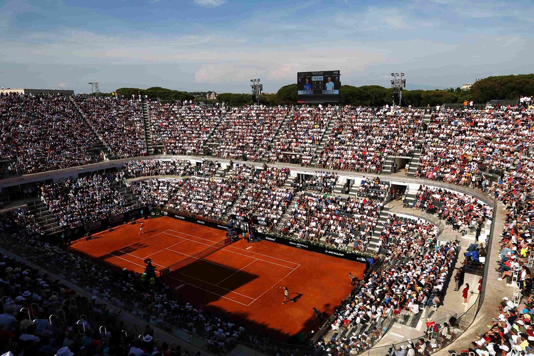 Centre court at the Italian Open