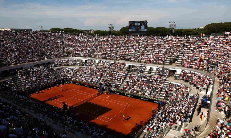 Centre court at the Italian Open