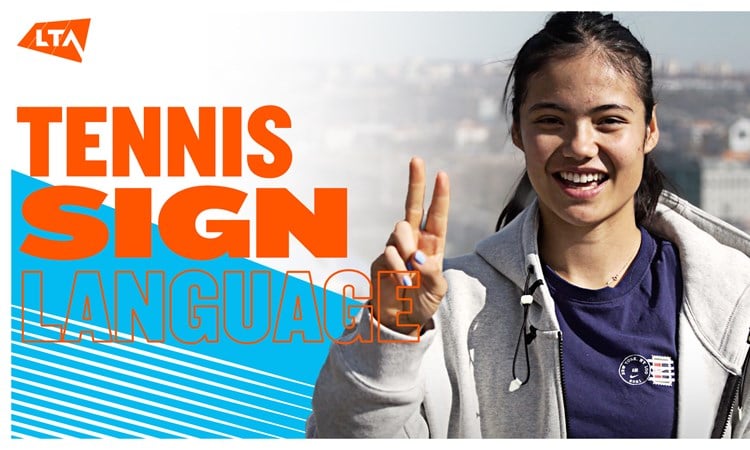 Tennis sign language