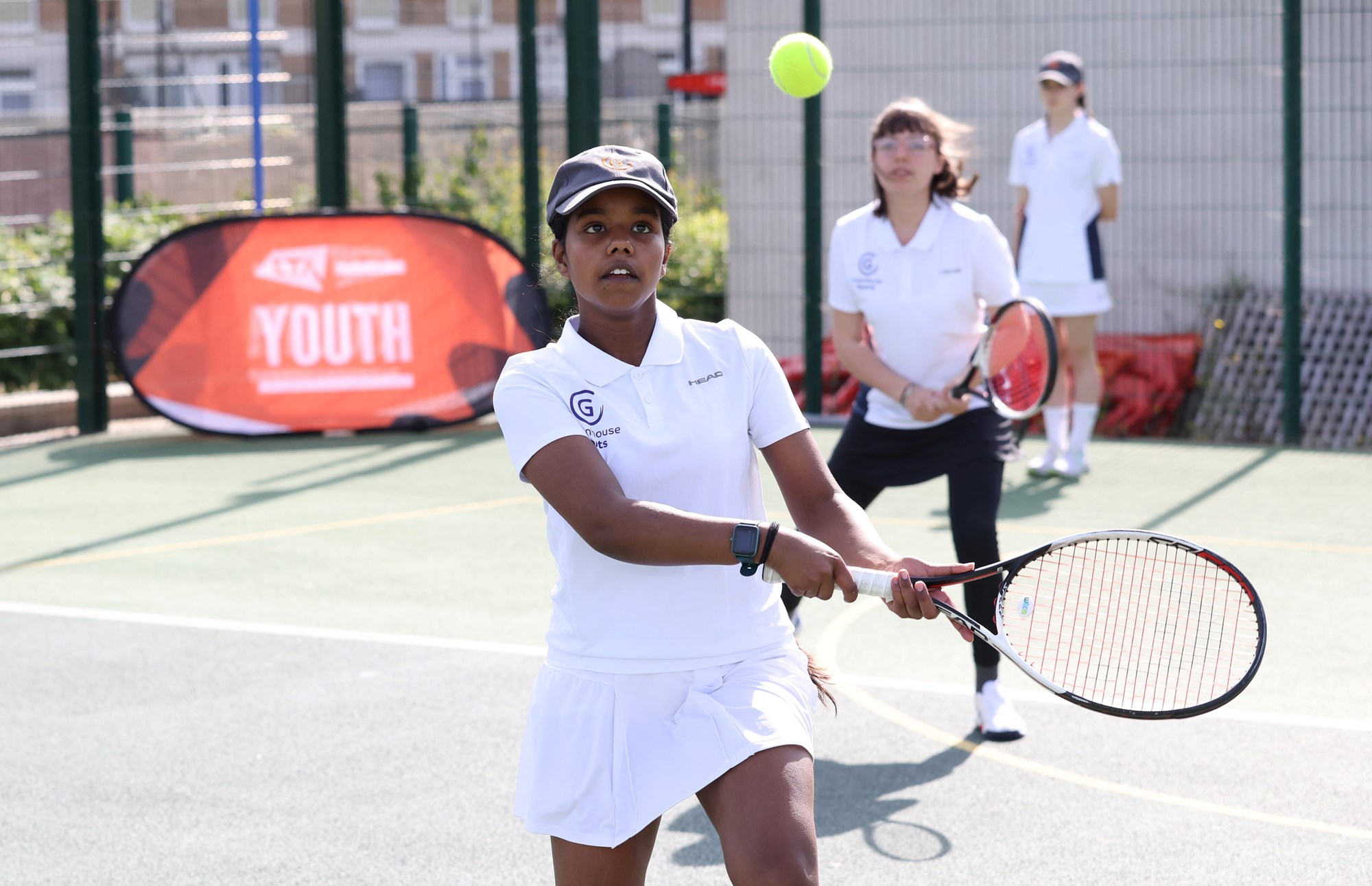 A student from St Paul's Way School in action during the LTA Youth Session