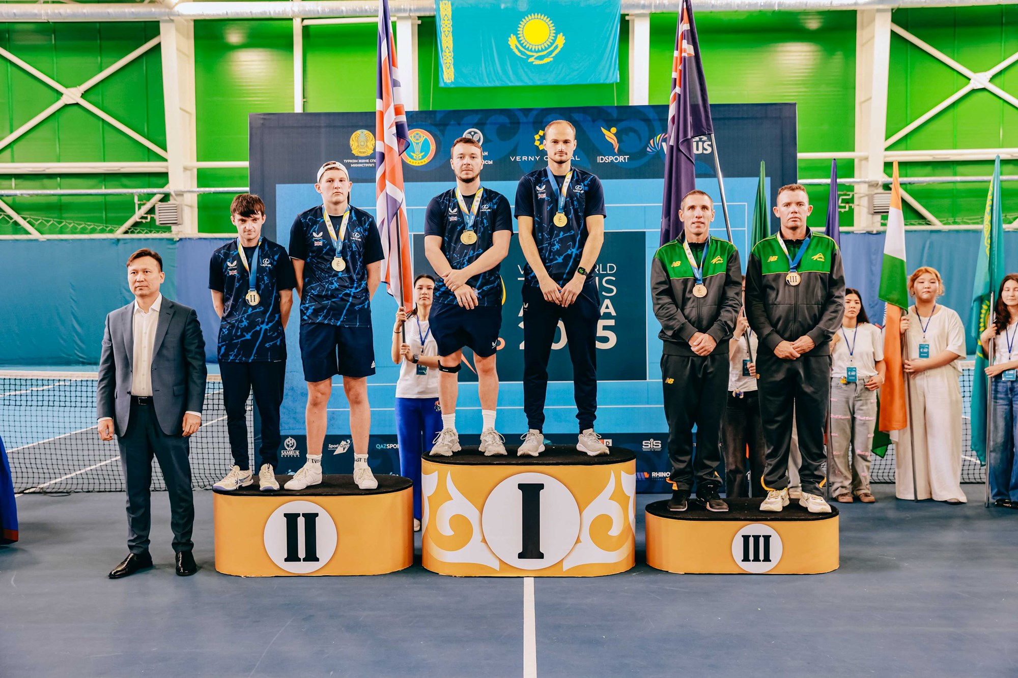 The Men's doubles podium at the Virtus World Championships