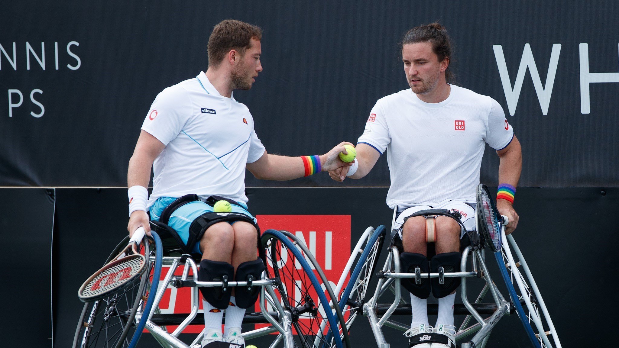 Alfie Hewett and Gordon Reid on court in the Lexus British Open semi-final