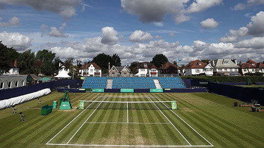 Outdoor grass court at Surbiton