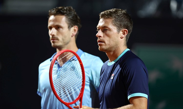 Neal Skupski and Wesley Koolhof in the semi-final of the Italian Open
