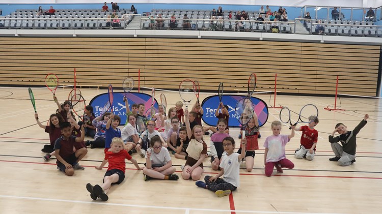 Schoolchildren compete in 'Tag Team' tennis tournament