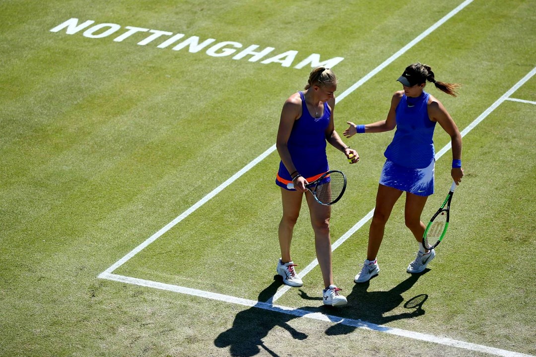 Laura Robson and Joss Rae in the 2016 Nottingham Open final