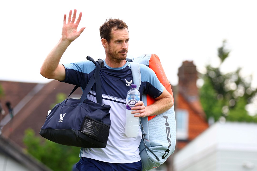 Andy Murray walking off court after a quarter-final win at the Surbiton Trophy