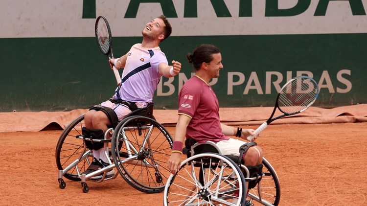 Alfie Hewett and Gordon Reid in the French Open final