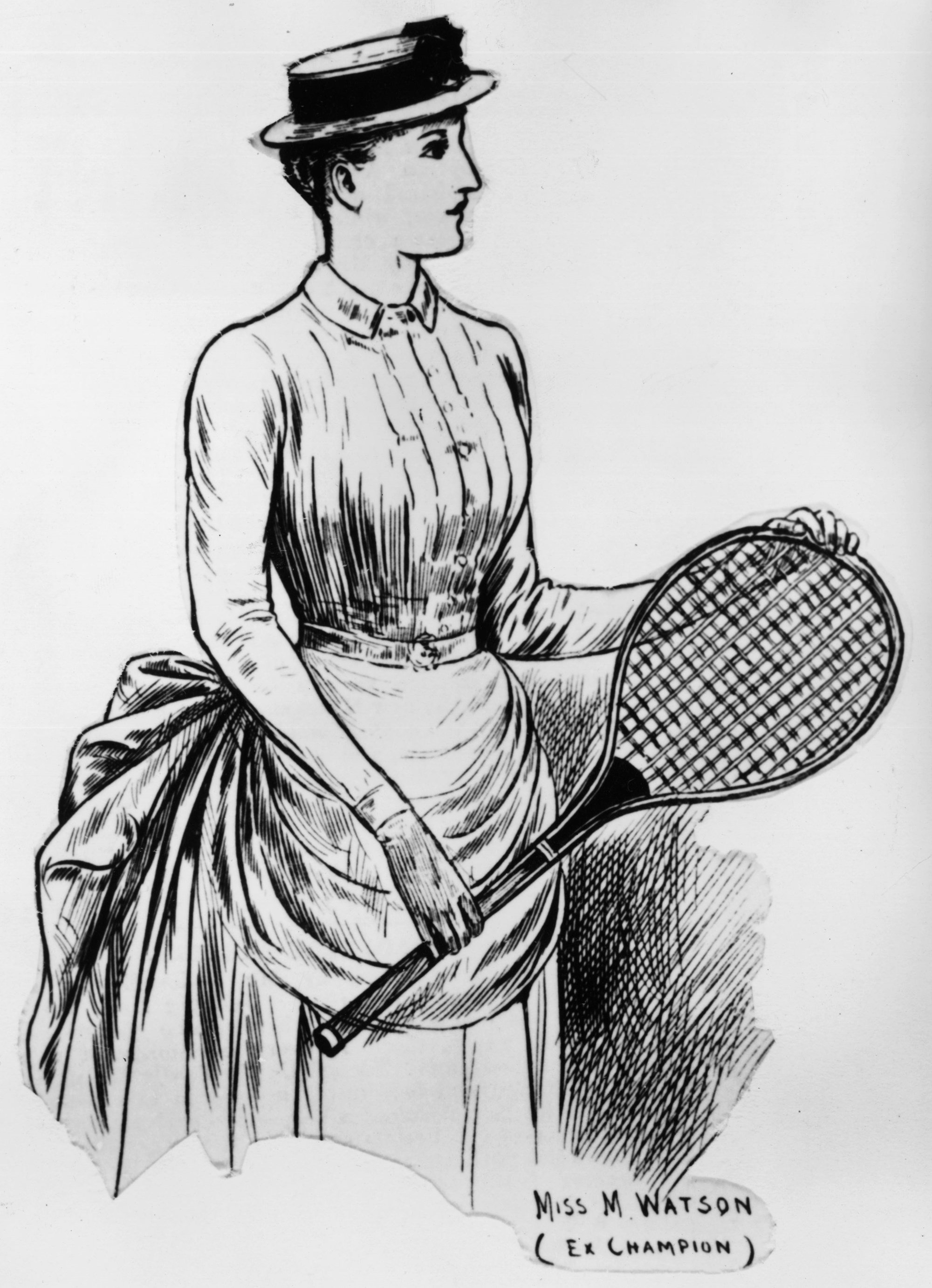 1886: Maud Watson, winner of the first two women's singles titles at Wimbledon