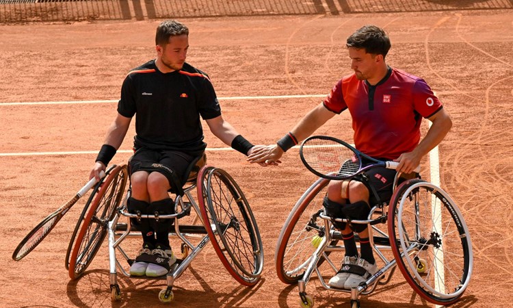 Alfie Hewett and Gordon Reid in action at Roland Garros 2024