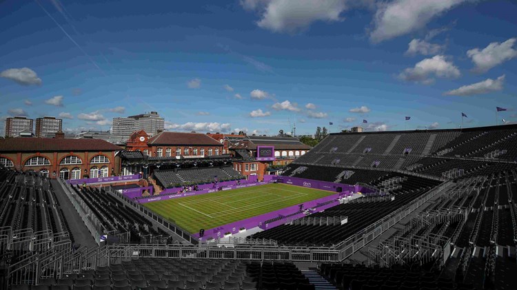 Empty stands at the cinch Championships at Queen's Club