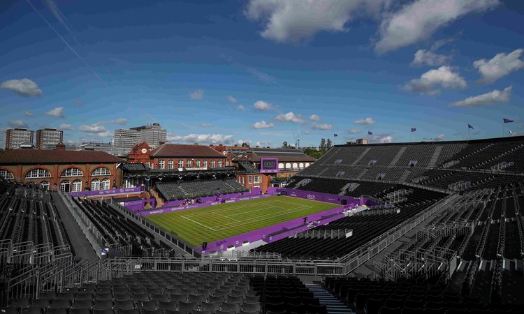 Empty stands at the cinch Championships at Queen's Club
