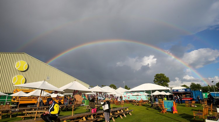 Rainbow over the Nottingham Tennis Centre