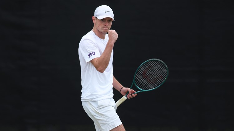 Jack Pinnington Jones first pumping in celebration after winning a point