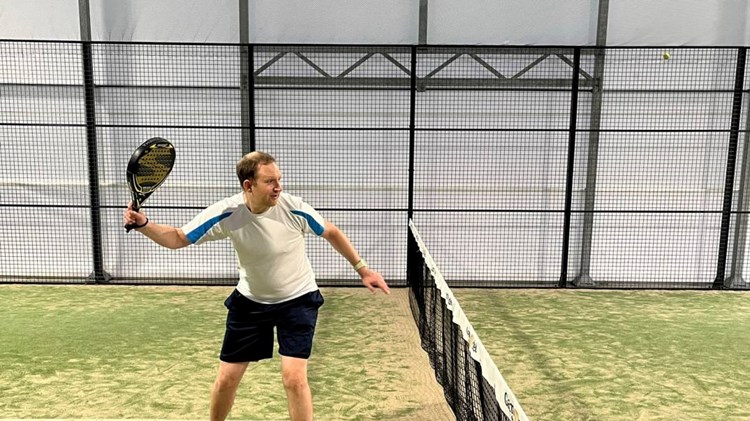 Jonathan MacBride at Edinburgh Curveballs padel