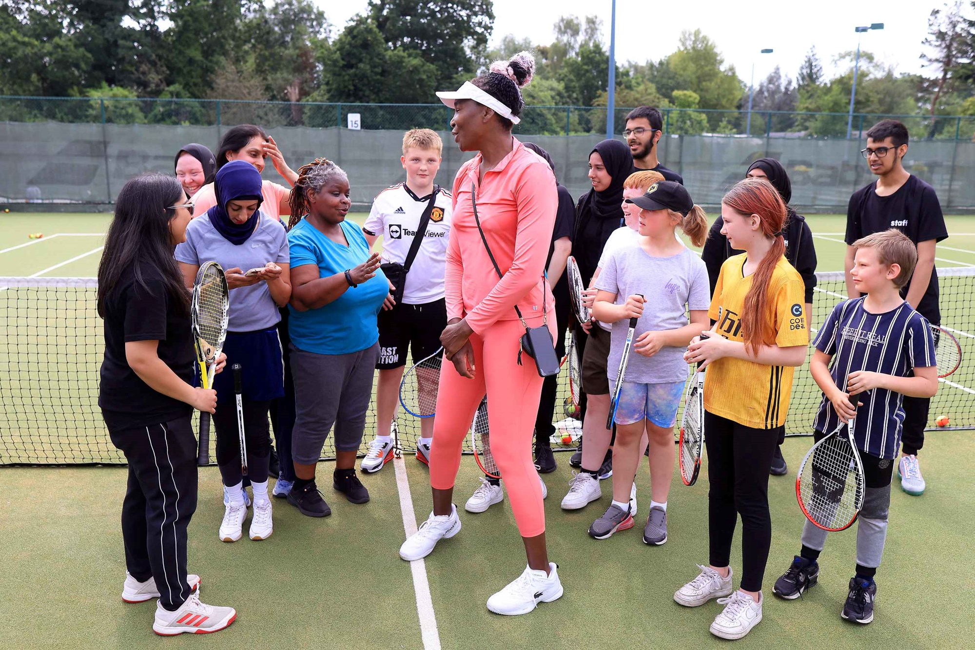 Venus Williams meeting the community groups at the 2023 Rothesay Classic Birmingham