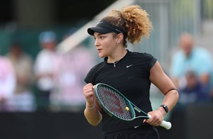 Marni Banks in qualifying action at the Rothesay Open Nottingham