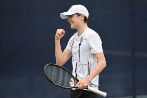 Charlie Robertson celebrates at the Junior National Championships