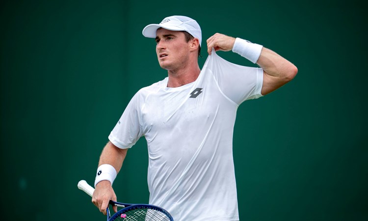Oliver Crawford in action at Wimbledon qualifiers