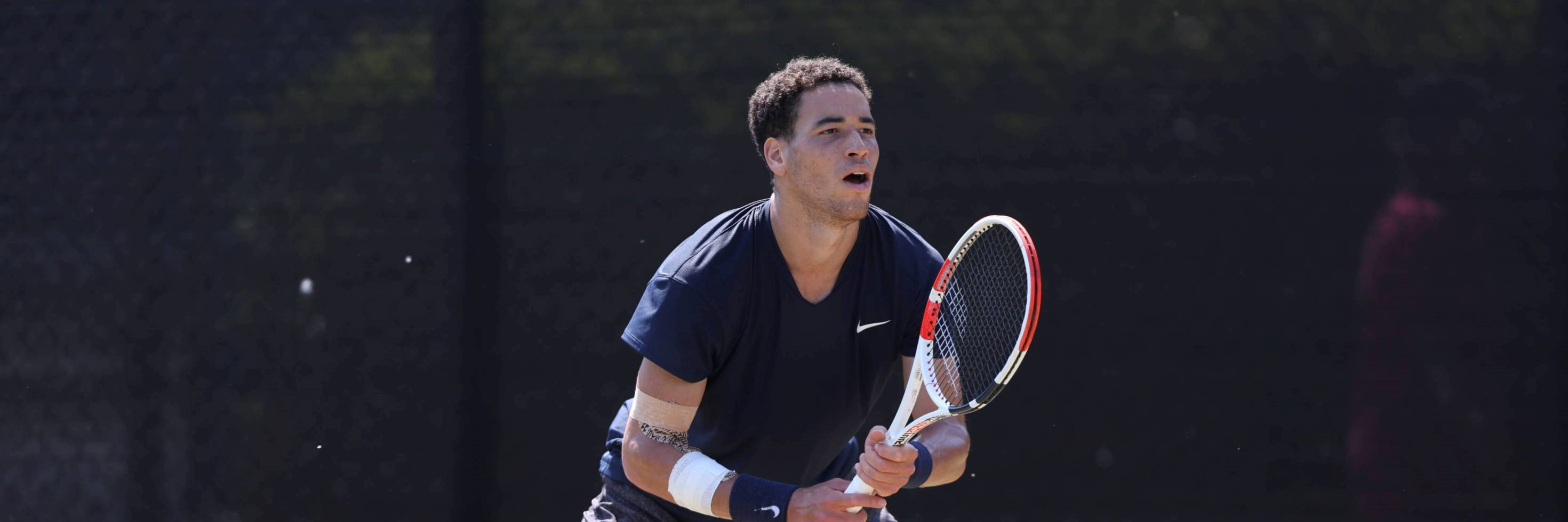 George Loffhagen prepares for a return in the Rothesay Open Nottingham quarter-final