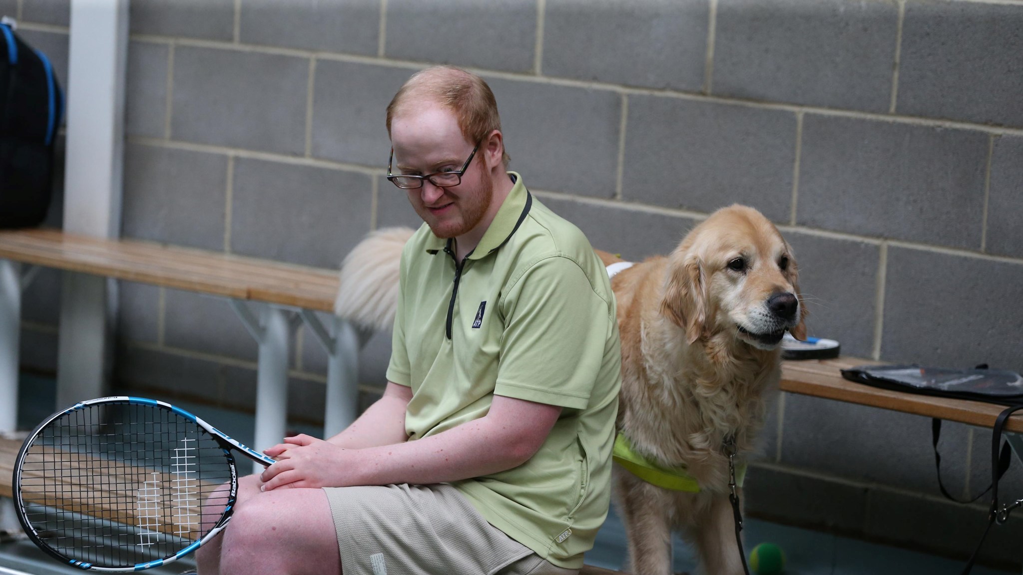 Participants take part during a Tennis Foundation Visually Impaired Camp at The Northumberland Club on June 19, 2022 in Newcastle upon Tyne, England.