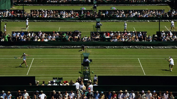 Outside courts at Wimbledon 2023