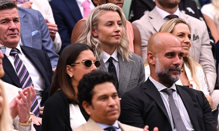 Leah Williamson and Pep Guardiola amongst other sporting stars watching on at Wimbledon