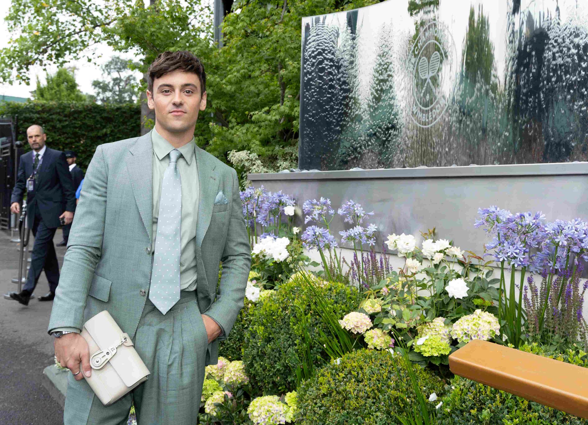 Olympic diver and gold medallist Tom Daley in attendance at Wimbledon 2025