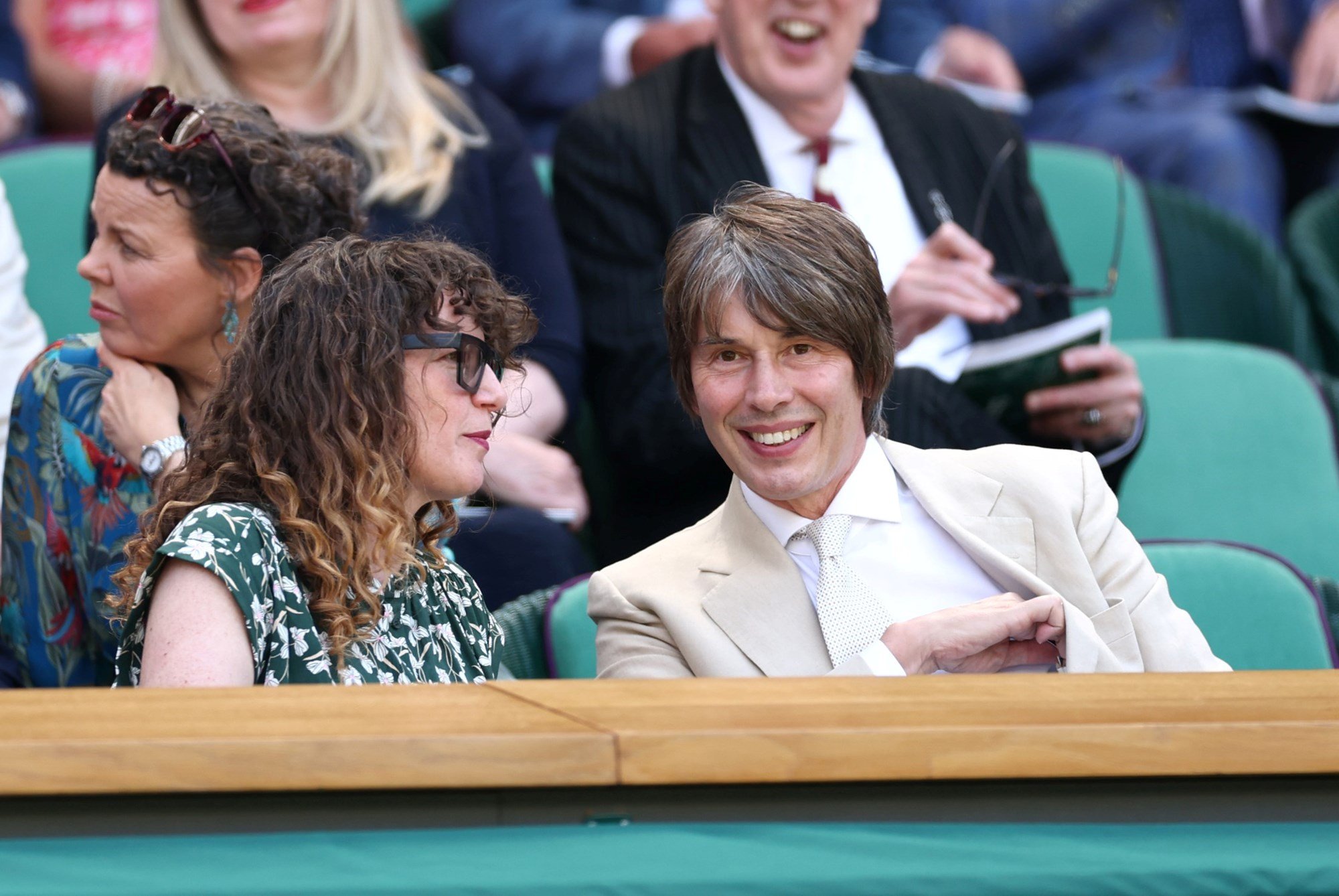 Professor Brian Cox in attendance on Centre Court at Wimbledon